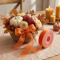 Article Ruban organza ruban cadeau ruban orange lisière 25mm 50m