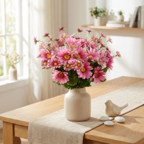 Article Marguerites artificielles bouquet de fleurs artificielles rose 44cm