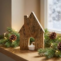 Article Décoration de maison en bois Maison de Noël décoration de maison en bois support en bois H15cm