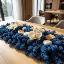 Article Mousse déco bleu mousse sèche pour artisanat coloré 500g