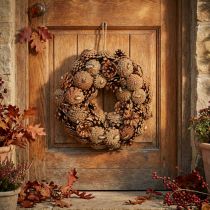 Article Couronne de porte couronne de pommes de pin naturel Ø30cm
