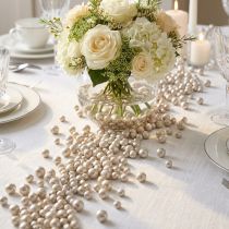Article Perles décoratives brillantes 4 mm - 8 mm Champagne 1 l