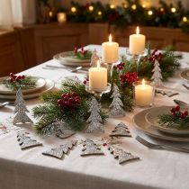 Article Sapin de Noël scintillant à disperser 4 cm 48 pcs