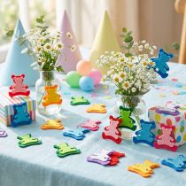Article Ours décoratif en feutre couleurs assorties 3,5 cm x 3,5 cm 100 pcs