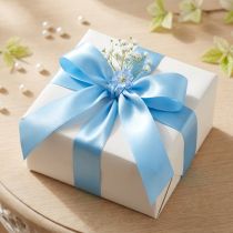 Article Ruban cadeau bleu clair 30 mm 100 m