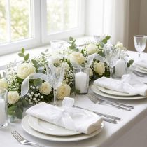 Article Ruban mousseline ruban organza ruban décoratif organza blanc 15mm 20m