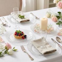 Article Assiette en verre antique Ø14,5cm 6pcs