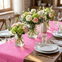 Article Chemin de table décoratif en polaire chemin de table décoratif en polaire rose 23cm 25m