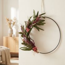 Article Couronne de fleurs séchées à la lavande à faire soi-même Ø30cm - Kit créatif à réaliser soi-même