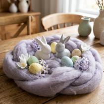 Article Laine décorative, violet clair, cordon de laine de 2 m, laine feutrée pour loisirs créatifs et art floral