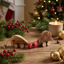 Article Paire de souris avec aimants en bois naturel 4p