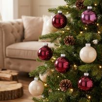 Article Boules de sapin de Noël en verre Berry Mix Ø6cm 24 pcs