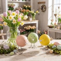 Article Figurines décoratives poussins ronds pour une touche de légèreté et de fantaisie, 9,5 cm, lot de 3
