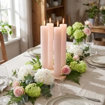 Article Bougies unies bougies bâton roses rose clair 34x300mm 4 pcs