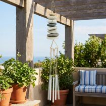 Article Wind Chime Hanger Carillon Maritime avec Pierres H50cm