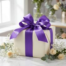 Article Ruban cadeau violet 30mm 100m
