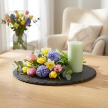 Article Plateau Rond en Ardoise Naturelle Noir Ø15cm 6 pcs