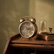 Article Horloge Steampunk avec réveil à chiffres romains 23x8x29,5cm