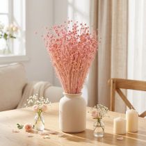 Article Décoration de table en herbe de lin séchée rose clair 50-55 cm 80 g