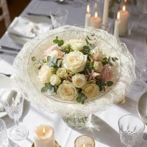 Article Manchette pour bouquet - accessoire élégant pour des compositions florales parfaites - 20 cm, lot de 8
