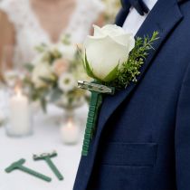 Article Epingle de mariage vert, argent 2,6cm x 5cm 50 pcs