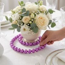 Article Perles décoratives Ø8mm violettes 250 pcs