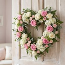 Article Fil coeur 30cm anneau vague pour couronne murale couronne anneau coeur 10pcs