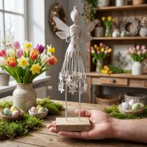 Article Déco de table Féés Déco de printemps Métal Blanc H30,5cm