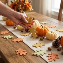 Article Décoration de table automne feuilles d'automne décoration dispersée feuilles 4cm 72 pcs