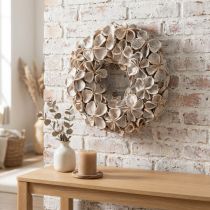 Article Couronne de lotus, décoration naturelle, fleurs séchées, 35 cm