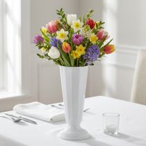 Article Vase décor “Szwed” blanc Ø13cm - 20cm, 1pc