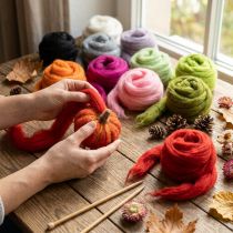 Article Laine à feutrer à la texture douce, idéale pour des projets de loisirs créatifs élégants et des créations originales. Coloris variés, 2 m.