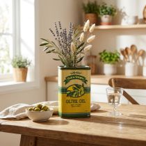 Article Vase à huile d'olive en céramique - Décoration de table idéale pour les fleurs séchées, 18 cm
