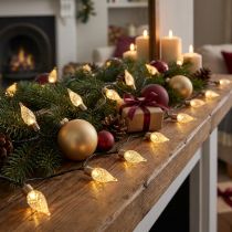 Article Guirlande lumineuse LED avec pile minuterie à l'intérieur 50 LED 490cm