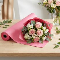 Article Papier manchette papier fleur papier de soie rose 25cm 100m