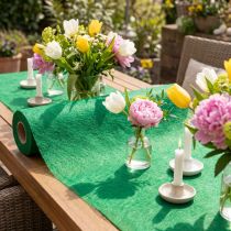 Article Chemin de table décoratif en polaire Chemin de table décoratif en polaire vert 23 cm 25 m