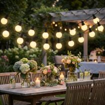 Article Guirlande lumineuse boule LED éclairage de fête blanc chaud L735cm