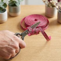 Article Ruban décoratif, motif léopard, rose, ruban frisé pour emballage cadeau et loisirs créatifs, 10 mm, 100 m