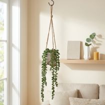 Article Plantes succulentes artificielles suspendues orpin serpent dans un pot en céramique 40cm