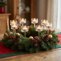 Article Photophore en verre H15cm 8 pcs