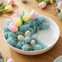 Article Mousse de décoration bleu clair aigue-marine mousse de renne mousse artisanale 400g