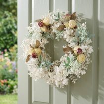 Article Couronne de porte eucalyptus couronne d'eucalyptus artificielle blanchie Ø50cm