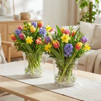 Article Pot de fleur verre clair conique Ø12cm H12.5cm 2pcs