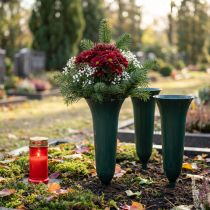 Article Vase funéraire vert foncé 36cm 5pcs