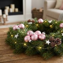 Article Mini boules de sapin de Noël en verre violet clair Ø2,5cm 22 pcs