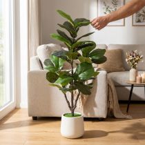 Article Ficus lyrata artificiel 120 cm décoratif pour salon