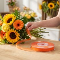 Article Ruban organza ruban cadeau ruban orange lisière 6mm 50m