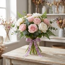 Article Ruban cadeau fleurs ruban décoratif Mauve 15mm 25m