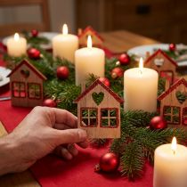 Article Décoration dispersée Noël Décoration de Noël maison 4,5×5cm 72 pcs