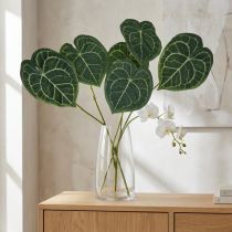 Article Feuilles d'Anthurium Artificielles Fausse Plante Verte 96cm
